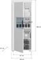 Furnilux Skylight - Vitrinekast - Hoogglans MDF met lichtkoepel - Wit/grijs - 37x60x148cm