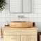 vidaXL - Opzetwasbak - ovaal - 59x40x15 - cm - keramiek - bruin