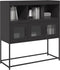 vidaXL - Dressoir - 100,5x39x107 - cm - koudgewalst - staal - zwart