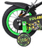 Strike Groene Kinderfahrrad | 3,5-5 jaar | 14 inch wielen | 2 Handbremsen | Zijwieltjes | Kettenschutz & Pedalreflektoren | Verstellbaar zadel | Cadeau voor jongens
