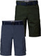 Petrol Industries - Heren Cargoshorts 2-pack met Riem - Katoen - Blauw en Groen