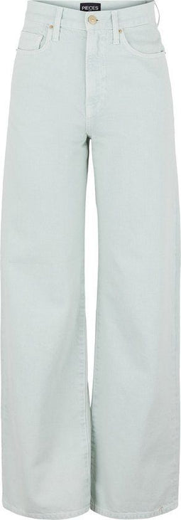 Pieces PCHOLLY ULTRA HW WIDE JNS - Dames Jeans - High waist - Lichtgroen