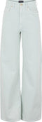 Pieces PCHOLLY ULTRA HW WIDE JNS - Dames Jeans - High waist - Lichtgroen
