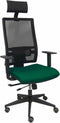 Bureaustoel met hoofdsteun P&C Horna Traslack bali Groen Donker