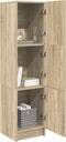 vidaXL - Highboard - Sonoma - Eik - 31,5x32x124 - cm - Gemaakt - van - hout