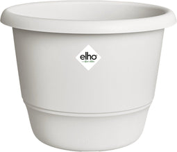Elho Amiga Rond 30 - Bloempot voor Binnen & Buiten - 100% Gerecycled Plastic - Ø 29.5 x H 20.2 cm - Zijdewit
