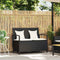vidaXL - Tuinbank - met - kussen - poly - rattan - zwart