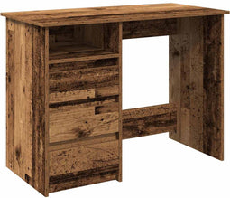 vidaXL - Bureau - 102x50x75 - cm - bewerkt - hout - oud - houtkleurig