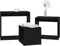 vidaXL - Nesting - Tafels - 3 - stuks - Zwart - Eiken - Hout