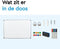 BRASQ Whiteboard 60x90 cm - Magnetisch - Accessoires set (markers wisser magneten) - Wit