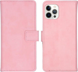 iMoshion Hoesje Geschikt voor iPhone 12 Pro Max Hoesje Met Pasjeshouder - iMoshion Luxe Bookcase - Roze