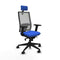 Piqueras y Crespo 2D066N2 - Bureaustoel - Hoofdsteun en verstelbare hoogte - Blauw