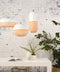 GOOD&MOJO Hanglamp Mekong - Wit/Bamboe - Plat - Ø40cm - Scandinavisch,Bohemian - Hanglampen Eetkamer, Slaapkamer, Woonkamer