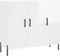vidaXL - Dressoir - 90x34x80 - cm - bewerkt - hout - hoogglans - wit