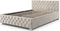 Juskys Nizza - Gestoffeerd Bed - LED Verlichting Bedlade - 180 x 200 cm - Grijs