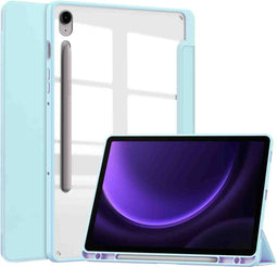 imoshion Tablet Hoes - Geschikt voor Samsung Galaxy Tab S9 11.0 inch FE / Galaxy Tab S10 FE / Galaxy Tab S9 11.0 inch - Trifold Hardcase Bookcase - Lichtblauw