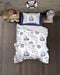 LINNICK Kinder Dekbedovertrek 100% katoen Sailor - navy/white 140x200cm - Tiener Dekbedovertrek 1 persoons