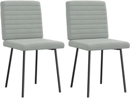 vidaXL - Eetkamerstoelen - 2 - st - fluweel - lichtgrijs