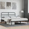 vidaXL - Bedframe - met - hoofdbord - metaal - zwart - 180x200 - cm
