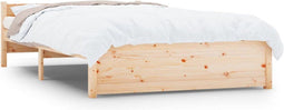 vidaXL - Bedframe - massief - hout - 135x190 - cm