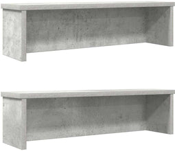vidaXL - Keukenrekken - stapelbaar - 2 - st - 50x15x16 - cm - betongrijs