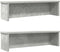 vidaXL - Keukenrekken - stapelbaar - 2 - st - 50x15x16 - cm - betongrijs