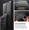 Spigen Optik Armor (Galaxy S24 Ultra) - Hybride bescherming - Snap Lens Protection - Zwart