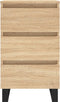 vidaXL - Nachtkastjes - 2 - st - 40x35x69 - cm - bewerkt - hout - sonoma - eikenkleurig