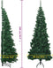 vidaXL - Kunstkerstboom - hoek - 240 - cm - PVC - groen