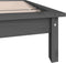 vidaXL - Bedframe - massief - grenenhout - grijs - 90x190 - cm