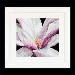 Thea Gouverneur - Borduurpakket met telpatroon - 495A - Voorgesorteerde DMC Garens - Magnolia - Aida - 15 cm x 14 cm - DIY Kit