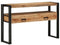 vidaXL - Eettafel - Zwart - 120x33x75 - cm - Massief - Acaciahout - en - Metaal