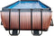 EXIT Wood zwembad 540x250x122cm met zandfilterpomp - bruin