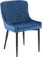 Set van 2 eetkamerstoelen SOLANO Fluweel Marineblauw