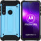 iMoshion Hoesje Geschikt voor Motorola One Macro Hoesje - iMoshion Rugged Xtreme Backcover - Lichtblauw
