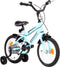 vidaXL - Kinderfiets - 14 - inch - zwart - en - blauw