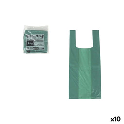 Hergebruikbare tas Inde Groen 35 x 50 cm (10 Stuks)