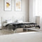 vidaXL - Bedframe - met - hoofdbord - metaal - wit - 180x200 - cm