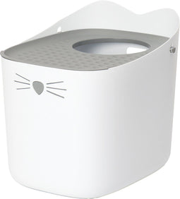 Catit Pixi Box - Gesloten Kattenbak - Boveningang - Wit