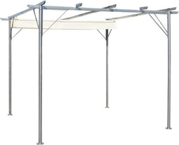 vidaXL-Pergola-met-uitschuifbaar-dak-3x3-m-staal-crémewit