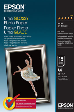 Epson Ultra Glossy Photo Paper - A4 - 15 vellen (15 stuks)