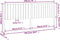 vidaXL - Hoofdbord - 205,5x4x100 - cm - massief - grenenhout - grijs
