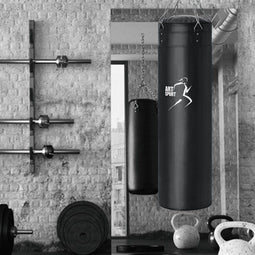 Bokszak 30kg - Hangend - Synthetisch leer - Zwart