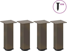 vidaXL - Salontafelpoten - 4 - st - 30-32 - cm - staal - naturel