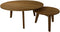 Salontafels rond tuin - ø75x37/ø45x35 - naturel - teak