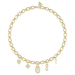Guess Jewellery JUBN06041JWYGT-U - Collier - Goudkleurig met Lucky Charms - 42 cm