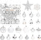 vidaXL - 70-delige - Kerstballenset - zilver - en - wit