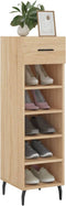 vidaXL - Schoenenkast - 30x35x105 - cm - bewerkt - hout - sonoma - eikenkleurig
