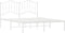 vidaXL - Bedframe - met - hoofdbord - metaal - wit - 150x200 - cm