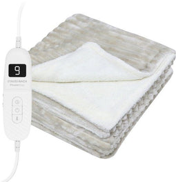 STAUS&BACH PowerNap - Elektrische deken 3XL - Dubbelzijdig Fleece Sherpa - Beige 180x160 cm